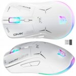 ONIKUMA CW917 belaidė žaidimų pelė 2.4G USB RGB kompiuteriui, balta