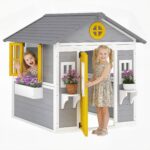 Medinis vaikų žaidimų namelis laukui Outsunny 99 cm