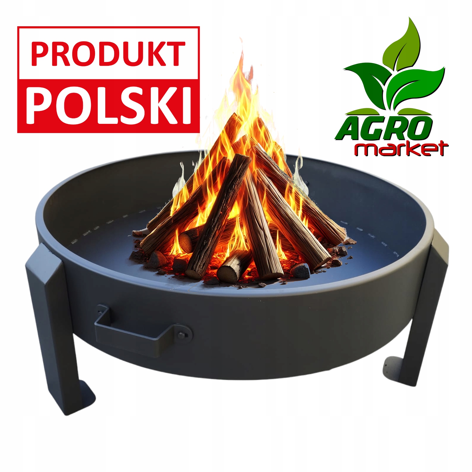 PALENISKOOGRODOWE70cmZUCHWYTAMIDUZESOLIDNEOGNISKOGRILLKodproducentaAM03 belsilt Sodo laužavietė 70 cm su rankenomis