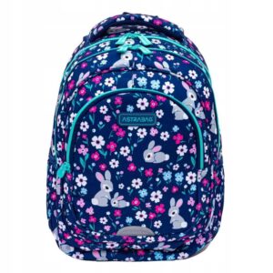 Mokyklinė kuprinė AstraBag 3 skyriai atspari drėgmei modelis AB330 matmenys 39 x 28 x 15 cm