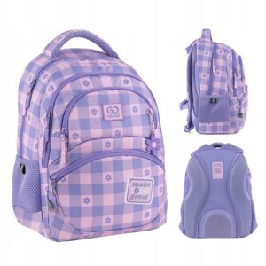 Mokyklinė kuprinė paaugliui GoPack rožinė ir violetinė 17 l A4 formatui