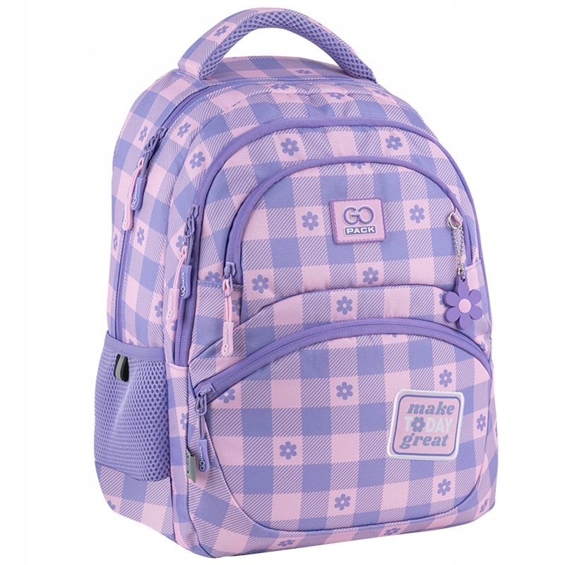 PLECAKSZKOLNYDLADZWIEWCZYNEKWKRATKEFIOLETOWYGoPackGlebokoscproduktu295cm belsilt Mokyklinė kuprinė paaugliui GoPack rožinė ir violetinė 17 l A4 formatui
