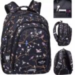 Mokyklinė kuprinė paaugliui CoolPack šuniuko juoda 3 skyriai A4 formatui