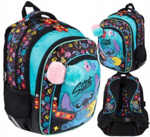 Mokyklinė kuprinė paaugliui St Majewski Stitch žalia 22 l A4 formatui