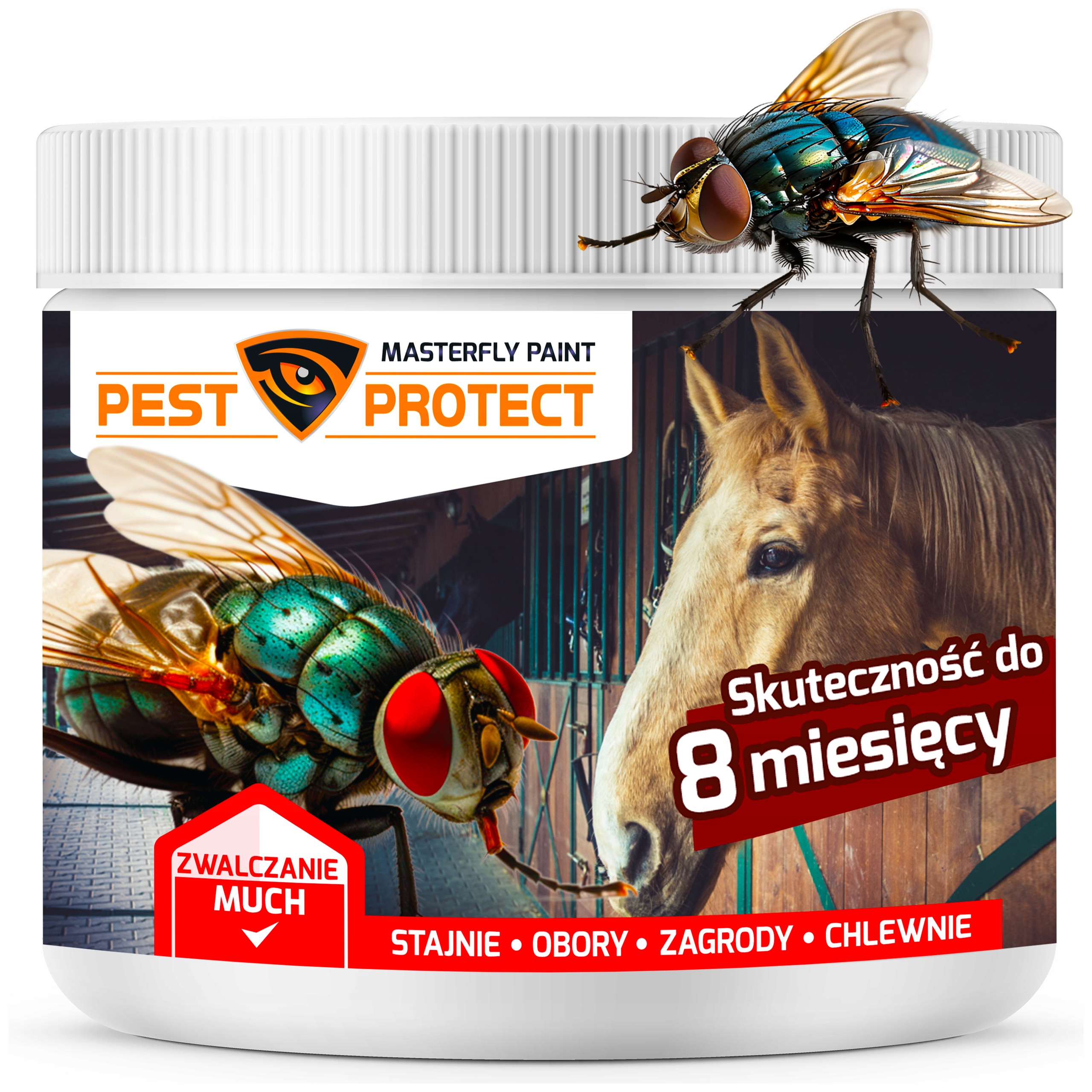 PREPARATSRODEKNAMUCHYNAZEWNATRZWSTAJNIOBORZEDOOBORYCHLEWNI belsilt PEST PROTECT milteliai nuo musių 125 g tvartui ir ūkiui