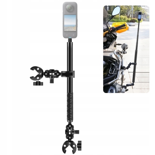 PULUZPU496BZestawmocowanzInvisibleselfiestick150cmdlaInsta360Kolorczarny belsilt PULUZ PU496B tvirtinimų rinkinys su nematoma 150 cm asmenukių lazda Insta360 kameroms