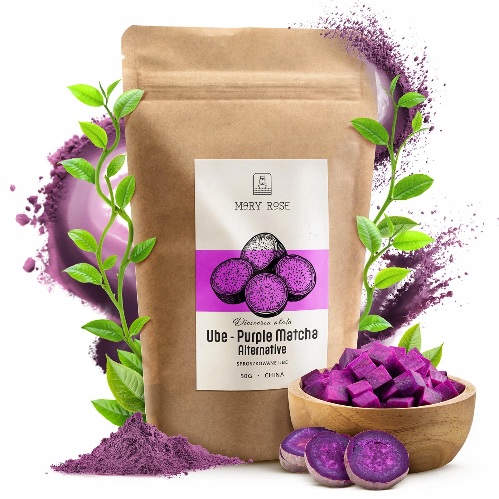 PURPLEMATCHAAlternativeMaryRoseUbewproszku50gSproszkowane belsilt Mary Rose violetinis matcha arbata milteliais 50 g internetu