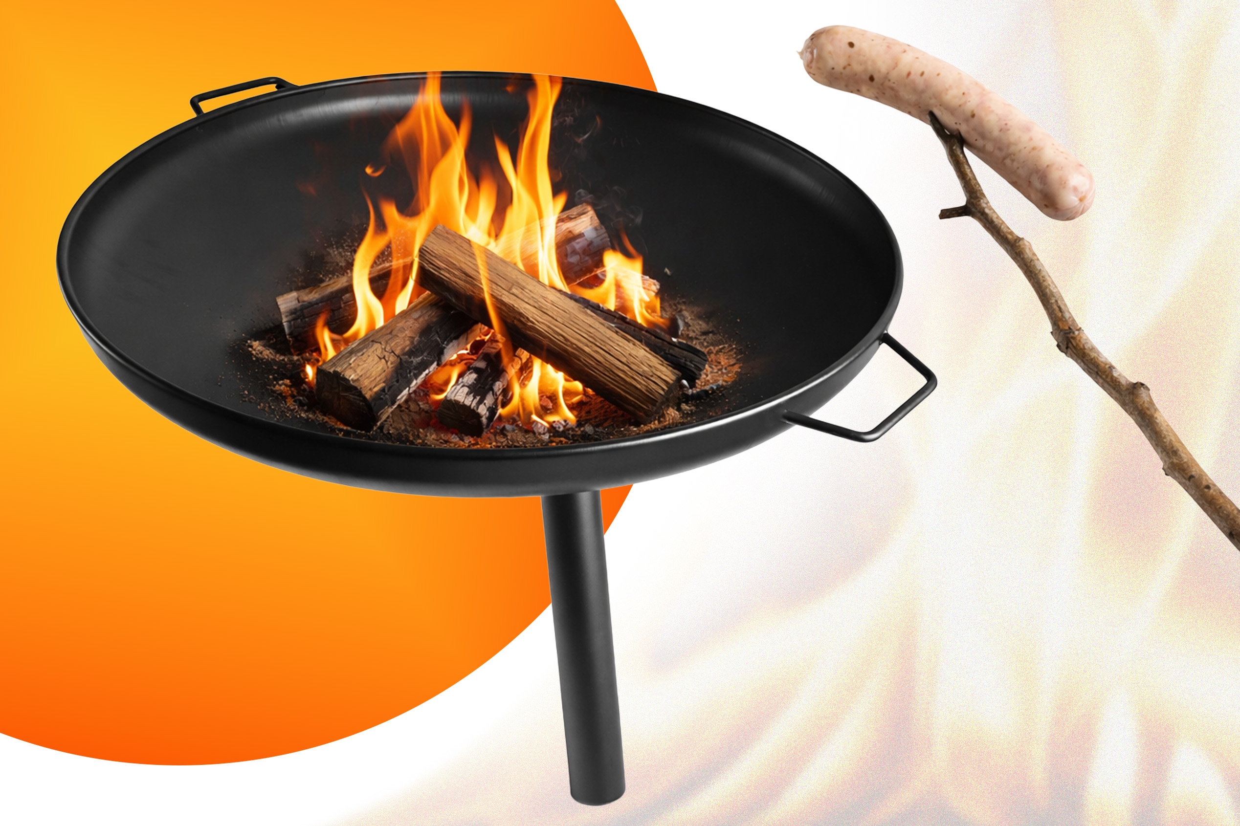 PaleniskoOgrodoweMisa59cmGrillStaloweSolidneDuzenaOgniskoCzarneWysokoscproduktu28cm belsilt Sodo laužavietė 59 cm plieninė