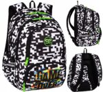 Mokyklinė kuprinė CoolPack žaidimų stiliaus rašto įvairiaspalvė 24 l A4 formatui modelis SPINER 24