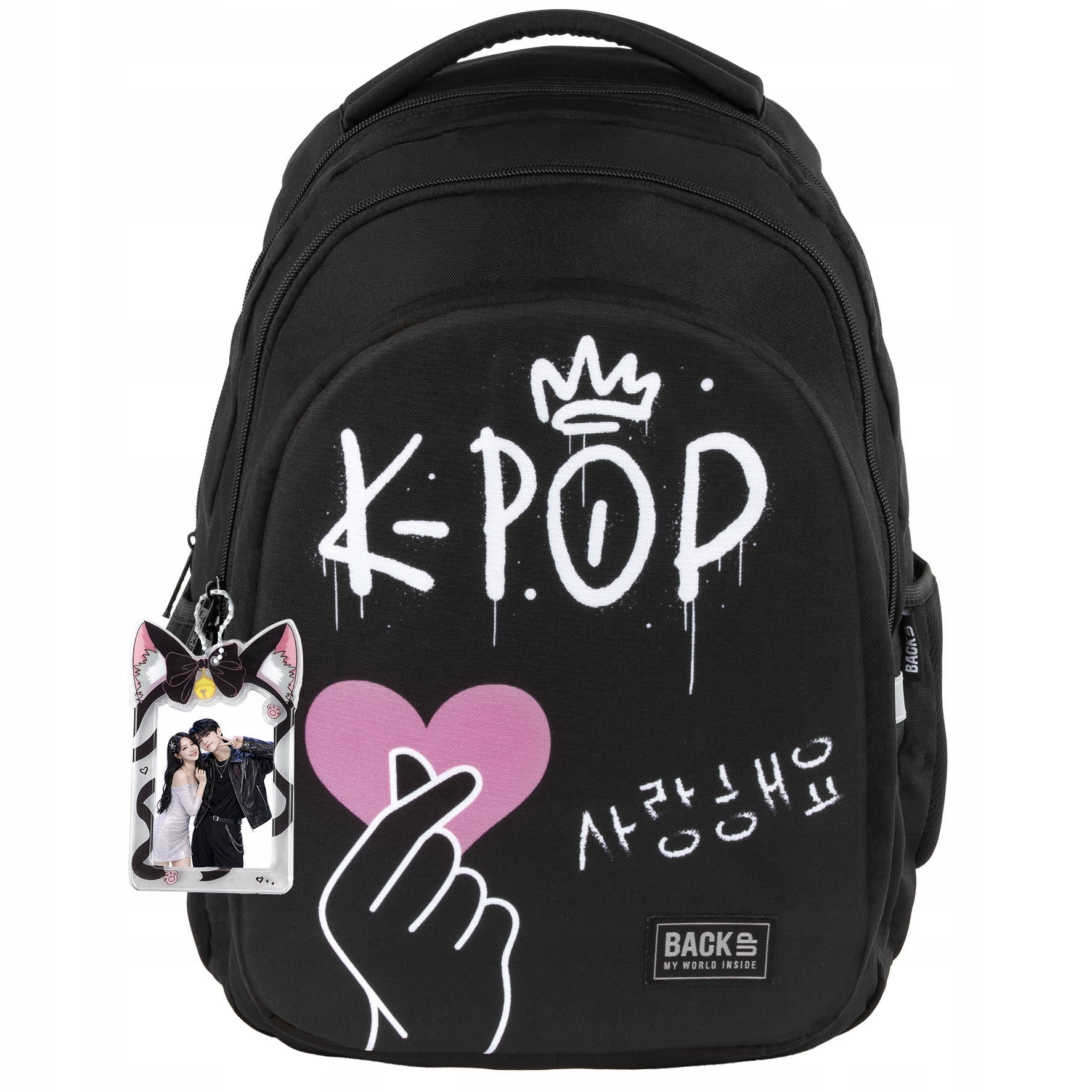 PlecakKPOPSTYLEdladziewczynyszkolnymlodziezowyBackUP3w126LMarkaBackUp belsilt Mokyklinė kuprinė paaugliui BackUP K pop stiliaus juoda 26 l A4 formatui
