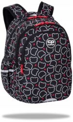 PlecakmlodziezowyJoySBearCoolPackPatio belsilt Mokyklinė kuprinė paaugliui CoolPack juoda keli skyriai