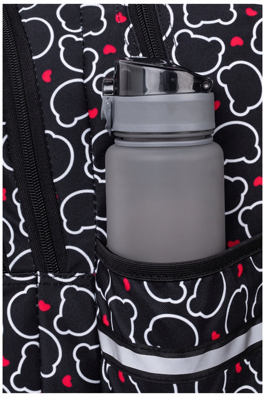 PlecakmlodziezowyJoySBearCoolPackPatioKolorczarnywielokolorowy belsilt Mokyklinė kuprinė paaugliui CoolPack juoda keli skyriai