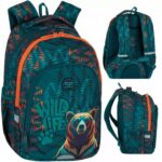 Mokyklinė kuprinė berniukui CoolPack žalia 2 skyriai A4 formatui modelis F162968