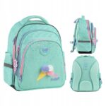 Mokyklinė kuprinė pirmokui GoPack širdelių žalia 15 l A4 formatui