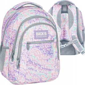 Mokyklinė kuprinė paaugliui BackUP rožinė 26 l A4 formatui modelis PLB6O18