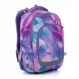 Mokyklinė kuprinė paaugliui Topgal violetinė ir pastelinė 27 l A4 formatui modelis LORI 26009