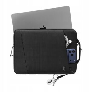 Apsauginis dėklas ant nešiojamam kompiuteriui tomtoc Essence-A35 14” juodas skirta Dell MacBook Air / Pro