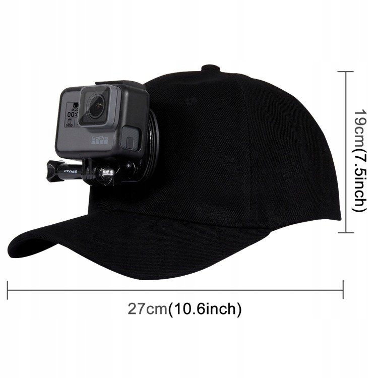 PuluzCzapkaPuluzZMocowaniemNaKamereSportowaDjiGoproInsta360ModelPU195 belsilt PULUZ kepurė su tvirtinimu veiksmo DJI kamerai GoPro Insta360