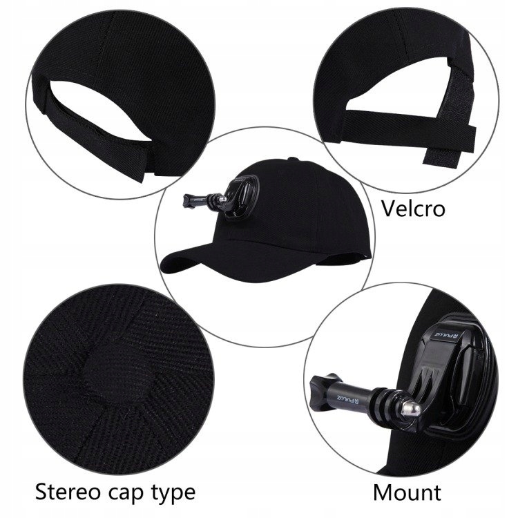 PuluzCzapkaPuluzZMocowaniemNaKamereSportowaDjiGoproInsta360Wagaproduktuzopakowaniemjednostkowym02kg belsilt PULUZ kepurė su tvirtinimu veiksmo DJI kamerai GoPro Insta360