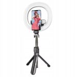 PULUZ SelfieStick stovas trikojis su Lampą Ring Lamp LED + nuotolinio valdymo pultas