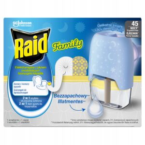 Raid Family elektrofumigatorius nuo uodų vaikų kambariui 27 ml  vaikams