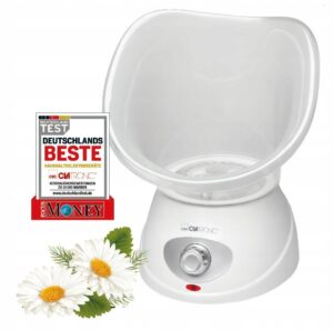 Profesionalus veido garintuvas Clatronic su aromaterapija su inhaliatoriumi 130 W baltas