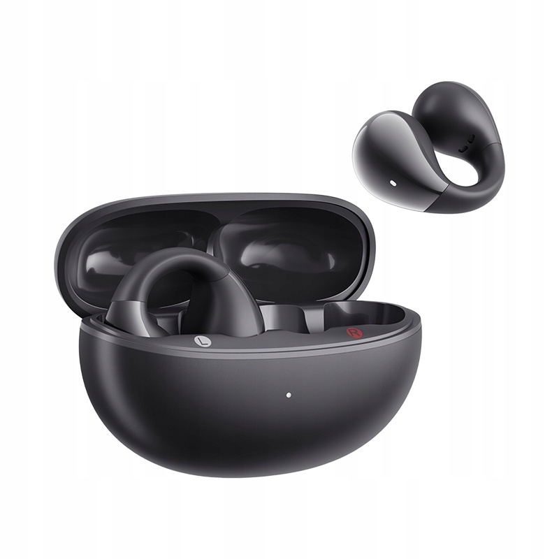 SLUCHAWKIBEZPRZEWODOWEQCYOWSZKLIPSEMIPX4BT54ANDROIDiOSUSBC30hStanopakowaniaoryginalne belsilt Belaidės ausinės QCY Ows su su segtuku IPX4 BT 54 Android iOS USB C 30h