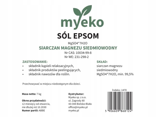 SOLEPSOMDOKAPIELIEPSONSIARCZANMAGNEZUCZYSTANATURALNA7kgEANGTIN5906609868247 belsilt Gryna Epsom druska myeko 7 kg magnio sulfatas 995