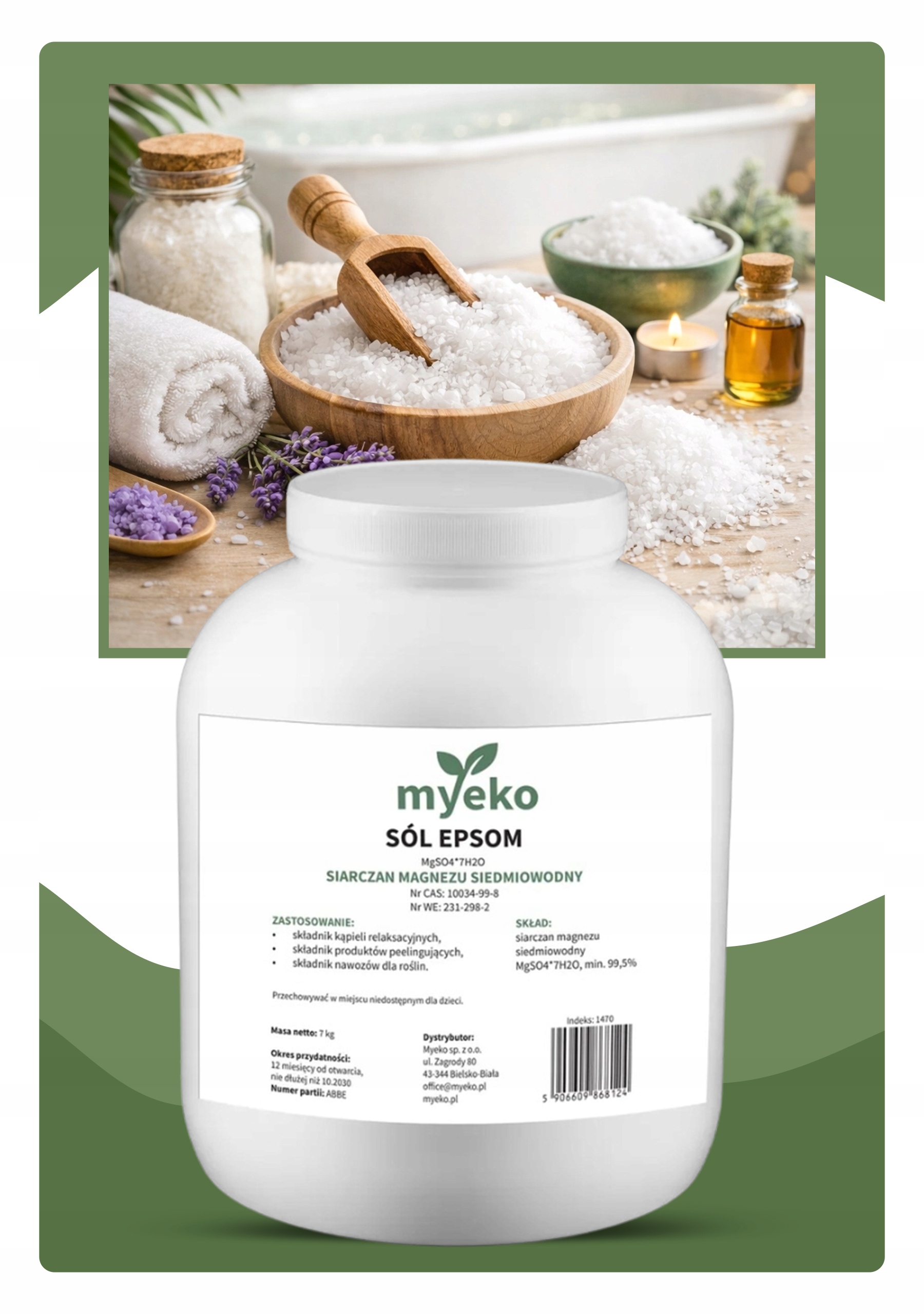 SOLEPSOMDOKAPIELIEPSONSIARCZANMAGNEZUCZYSTANATURALNA7kgKodproducentaEpsonSolEpsomnaturalnaczystaangielska belsilt Gryna Epsom druska myeko 7 kg magnio sulfatas 995