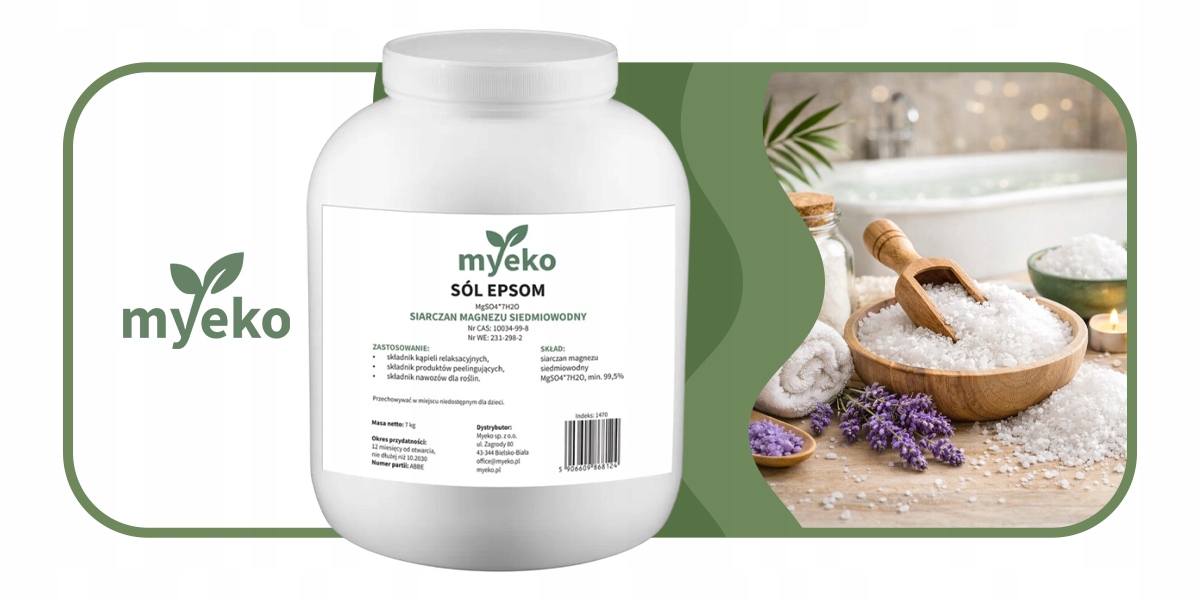 SOLEPSOMDOKAPIELIEPSONSIARCZANMAGNEZUCZYSTANATURALNA7kgNazwaSolangielskasolrzymskasolEpson belsilt Gryna Epsom druska myeko 7 kg magnio sulfatas 995