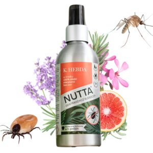 HEBDA NUTTA purškalas nuo uodų ir erkių be DEET 200 ml  kelionėms