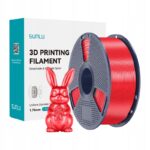 SUNLU Pla+ Silk filamentas skirta spausdintuvai 3D 175mm 1kg patvarus raudonas