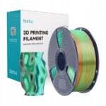 SUNLU Pla+ Silk TriColor filamentas 175mm 1kg oranžinis mėlynas žalias