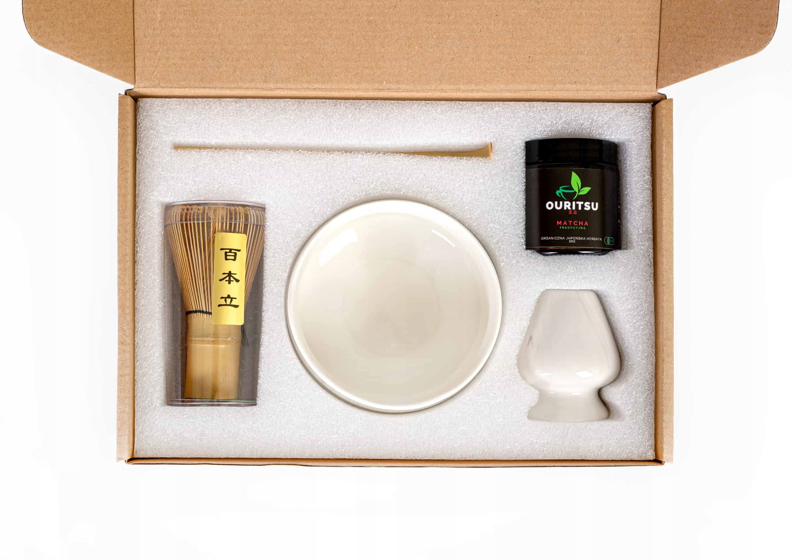 ShiroiZestawMatcha30gChasenChashakuMatchawanEANGTIN5905923219018 belsilt Shiroi Matcha ruošimo rinkinys su keramika 30 g ir priedais