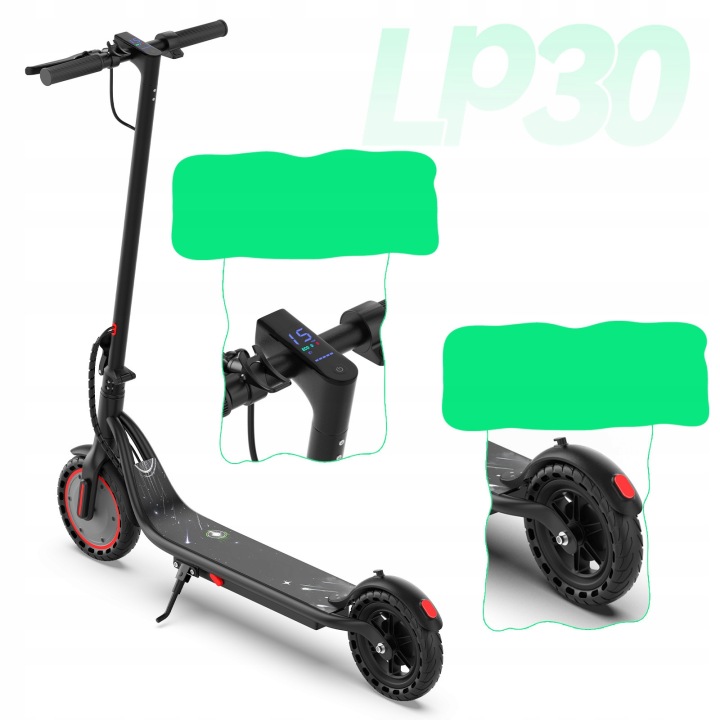 SkladanahulajnogaelektrycznaLADPEDLP30350WZasiegdo19kmdlaDzieciWaga1265kg belsilt Sulankstomas Elektrinis paspirtukas LADPED LP30 350 W nuvažiuojamas atstumas iki 19 km vaikams