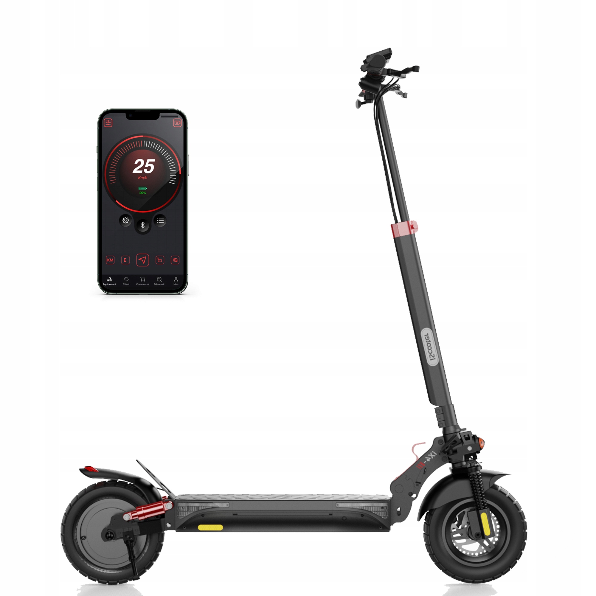 SkladanypojazdelektrycznyiScooteriX4800W48V15Ah45kmh4045kmKodproducenta730654130524 belsilt