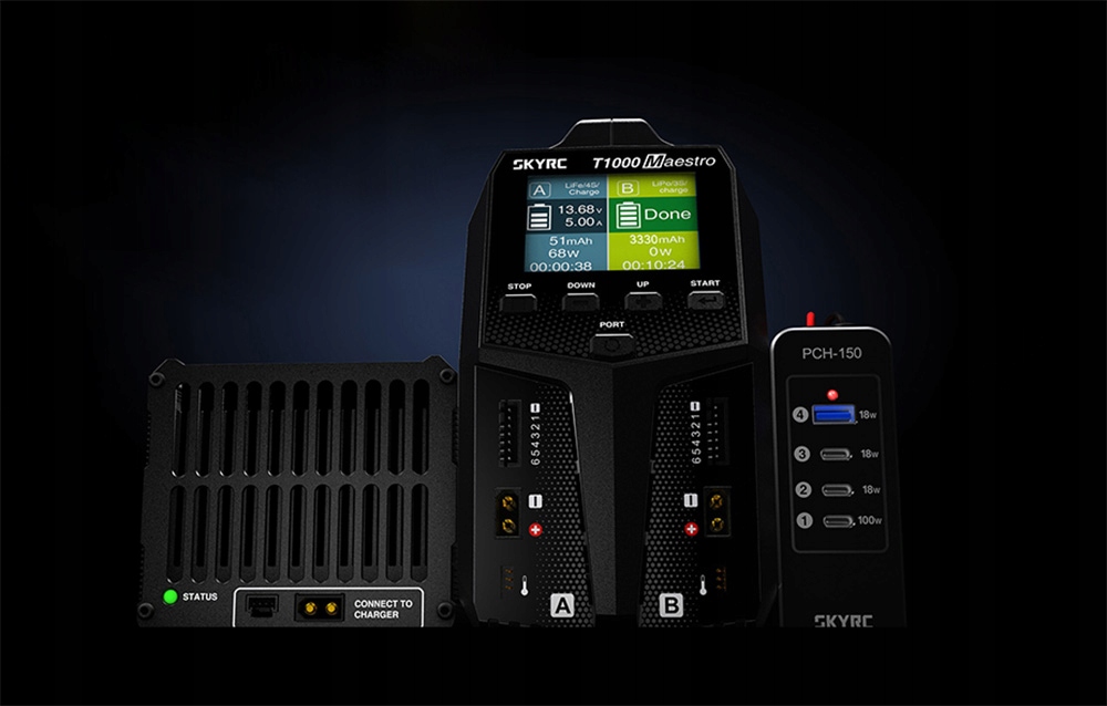 SkyRC T1000 įkroviklis 1000W Arm Cortex-M4 už gerą kainą