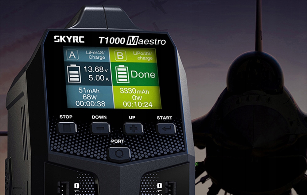 SkyRC T1000 įkroviklis 1000W Arm Cortex-M4 už gerą kainą