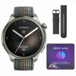 Išmanusis laikrodis Amazfit Balance Sunset Gray + Starry Black dirželis