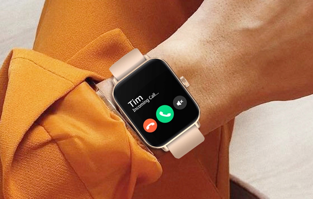 SmartwatchColmiP81smartzegareksportowydlakobietbluetoothip68zlotyObslugaladowaniabezprzewodowegonie belsilt Išmanusis laikrodis COLMI P81 sportinis išmanusis laikrodis moterims Bluetooth IP68 auksinis