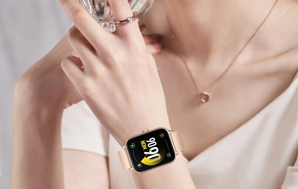 SmartwatchColmiP81smartzegareksportowydlakobietbluetoothip68zlotyTransmisjadanychbrak belsilt Išmanusis laikrodis COLMI P81 sportinis išmanusis laikrodis moterims Bluetooth IP68 auksinis