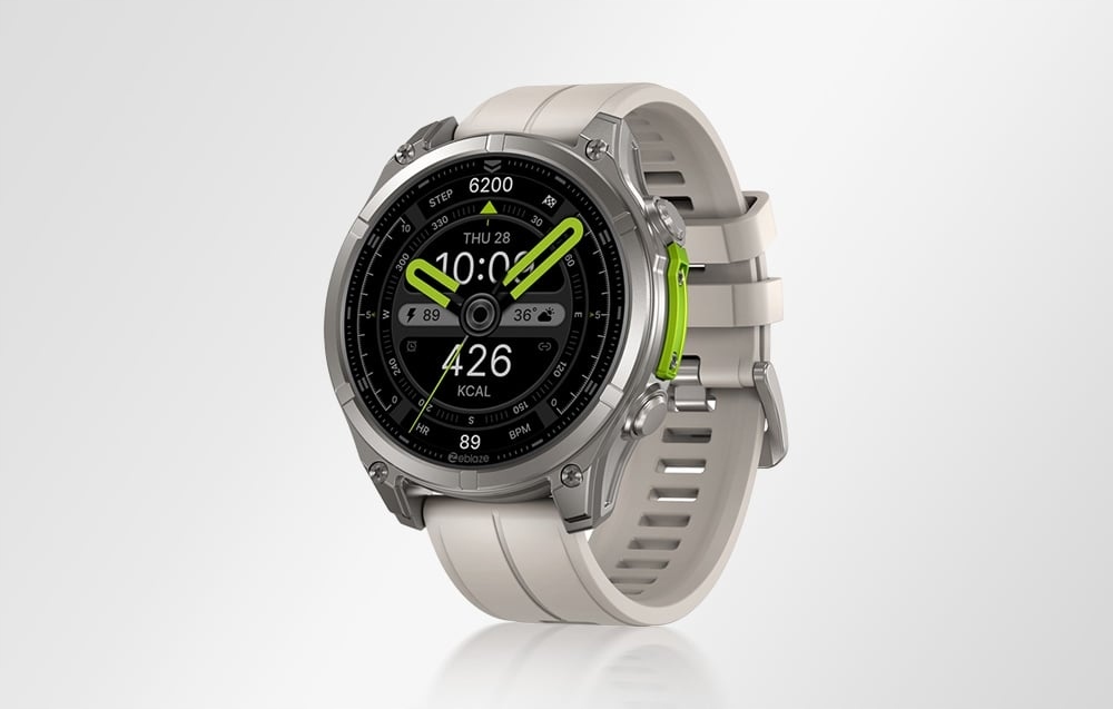 SmartwatchZeblazeVibe8AbyssZegarekSzaryAMOLED5ATMRozmowyWojskowyKolorszary belsilt Išmanusis laikrodis Zeblaze Vibe 8 Abyss pilkas AMOLED 5 ATM skambučiai karinis stilius