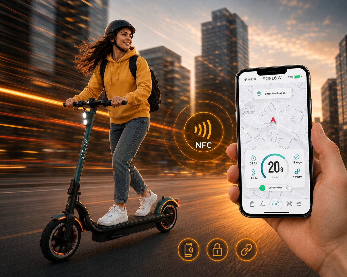 SoFlowSO2AIRMAXHulajnogaelektryczna500W20kmhNFC80kmniebieskaPredkoscmaksymalna20kmh belsilt SoFlow SO2 AIR MAX Elektrinis paspirtukas 500 W 20 kmh NFC 80 km mėlynas