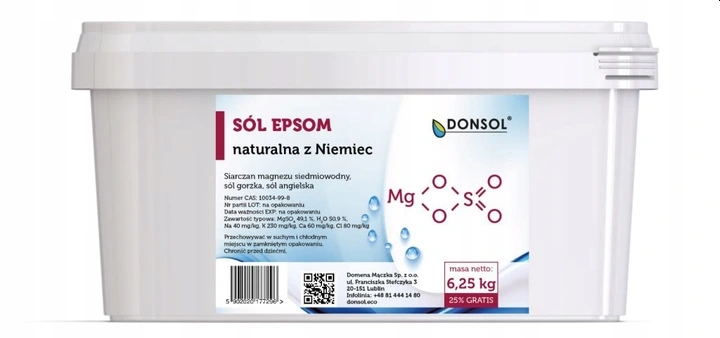 SolEpsomgorzkaczdaSiarczanMagnezu5kg25gratis625kgkapielispaStanopakowaniaoryginalne belsilt