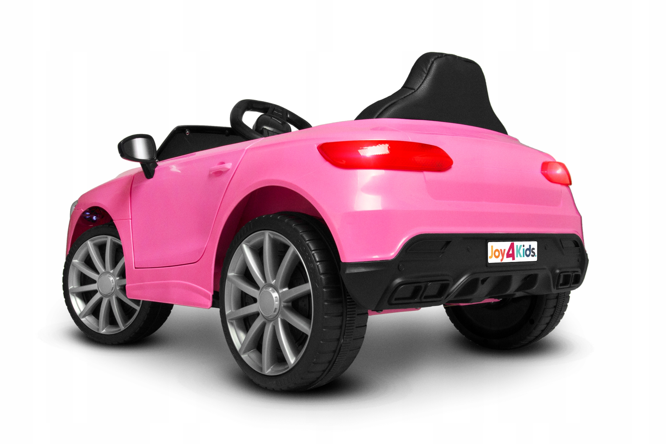SportowyKabrioletjoy4kidsautonaakumulatorzPilotBujakLEDySkoraDlugoscpojazdu97cm belsilt Sportowy Kabriolet joy4kids elektrinis automobilis vaikams