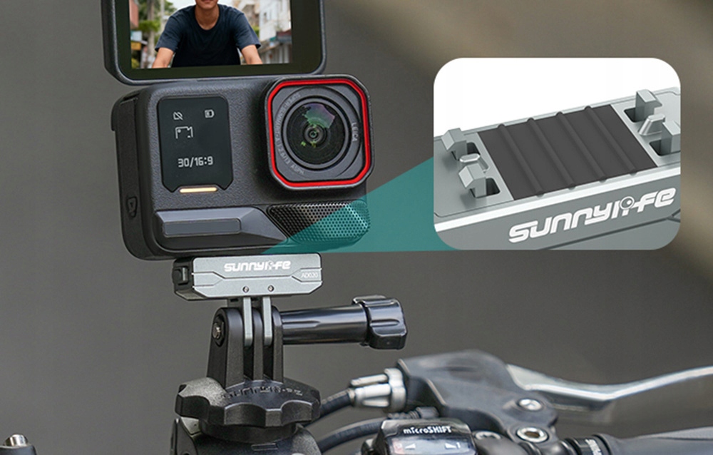 SunnylifeAD020MagnetycznyAdapterzAluminiumdoInsta360X5AcePro2Rodzajzestawuchwytowimocowan belsilt Sunnylife AD020 magnetinis aliumininis adapteris skirtas Insta360 X5 Ace Pro 2 laikiklis