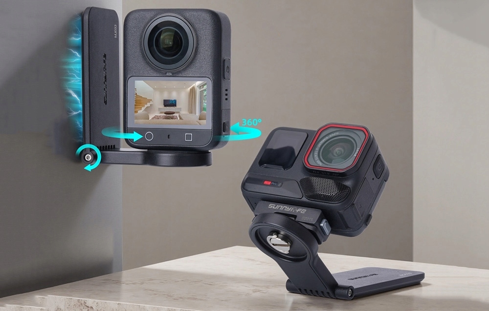 SunnylifeMagnetycznyNeodymowyUchwytdoKameryOSMO360Insta360GOUltraMarkaSunnylife belsilt Sunnylife magnetinis neodimio laikiklis kamerai Osmo 360 Insta360 GO Ultra