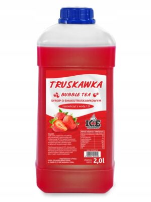 Bubble Tea sirupas koncentratas braškių skonio 2 l 1:9