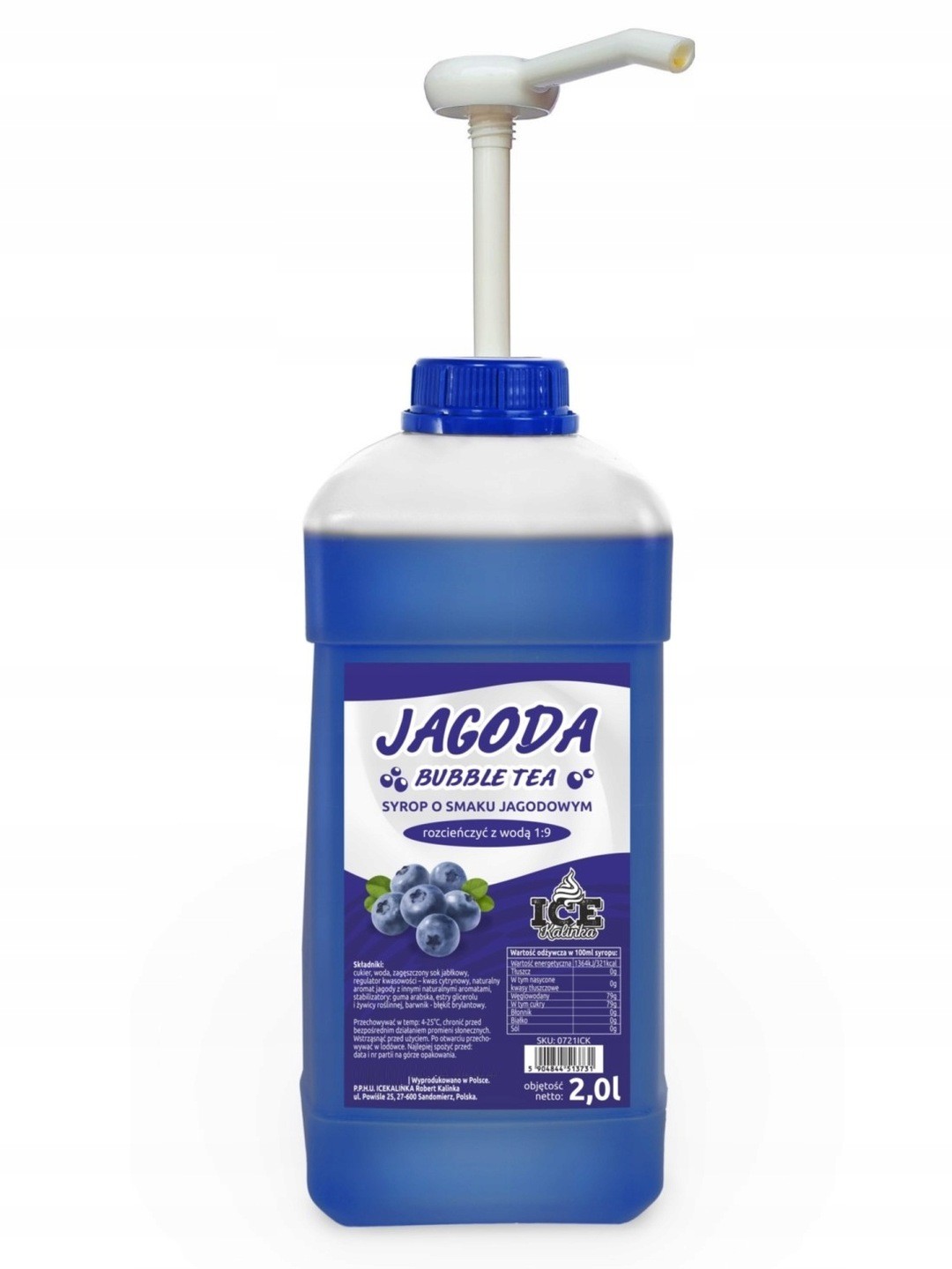 SyropdokulekBubbleTeaJAGODA2l27kg19herbatababelkowaKodproducenta0721ICK belsilt Juodosios arbatos koncentratas Bubble Tea miško uogų skonio 2 l