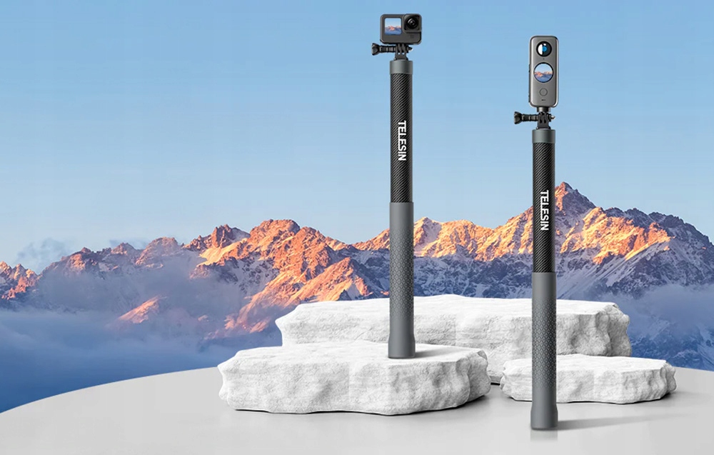 TELESINSelfieStickKijekWysiegnikZWloknaWeglowegoODlugosci3mRodzajselfiestick belsilt TELESIN ištraukiama 3 m anglies pluošto asmenukių lazda laikiklis